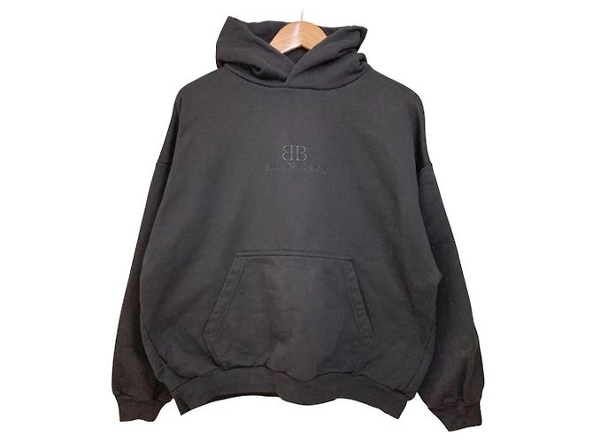 Sudadera con capucha Balenciaga BB Pullover Negro