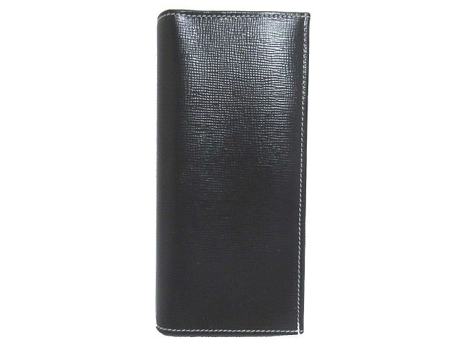 Autre Marque Whitehouse Cox Bridle Leather Long Wallet Black