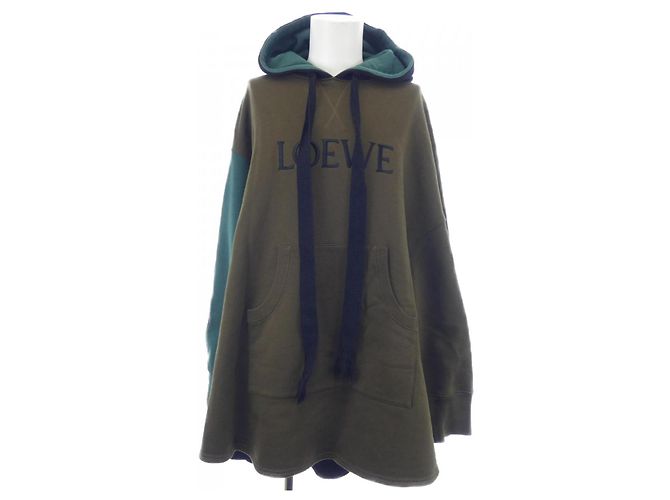 Sweat à capuche Loewe Noir Khaki Kaki