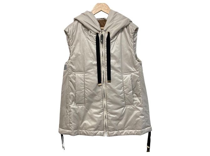 Max Mara The Cube GREENGO CAMELUXE Padding Vest Fora de branco