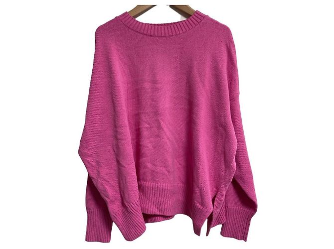 Autre Marque United Arrows Side Slit Oversized Knit Rosa