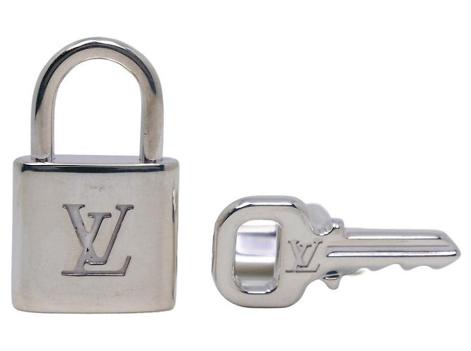 Louis Vuitton Boutons de Manchette Cadenas et Clé Silver 925 Cufflinks Silber