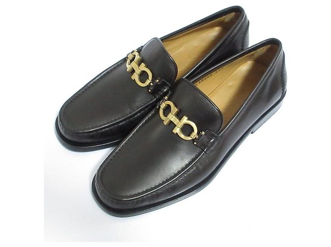 Mocassins Gancini Salvatore Ferragamo Noir