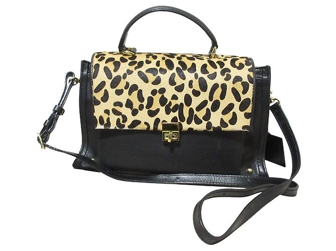 Autre Marque Potior Harako Leopard 2way Shoulder Bag Nero
