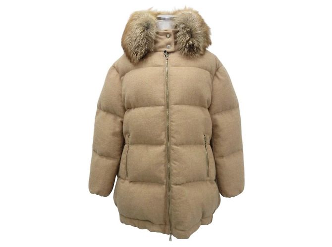 Casaco de Penas e Lã Moncler MERGULE Bege