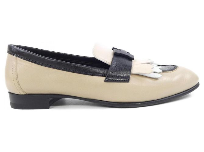 Hermès Royal35 Shoes Black Beige