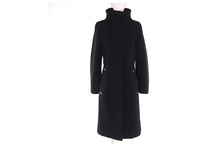 Autre Marque Brioni Kaschmir-Leder-Mantel Braun Dunkelbraun
