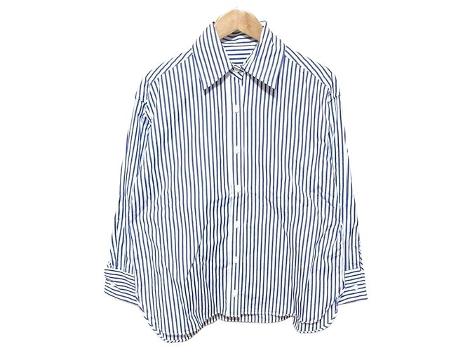 Autre Marque Camicia in cotone a righe Deuxieme Classe Blu
