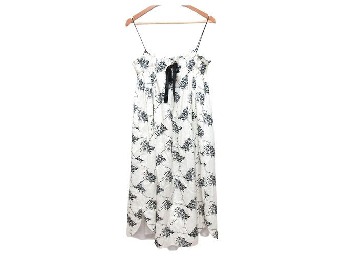 Autre Marque Vestido Bordado Leur Logette Blanco
