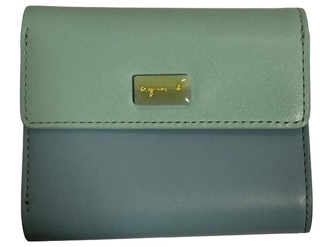 Autre Marque Cartera bifold agnes b. Azul claro