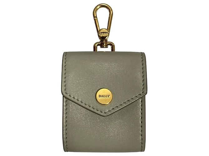 Bally AirPods Case Keyring Bag Charm Pouch Brown