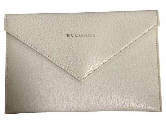 Bulgari Bvlgari Photo Envelope Letter Case White