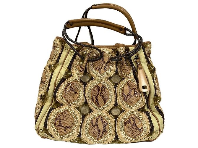 Autre Marque Jamin Puech Perlen-Tote-Bag Beige