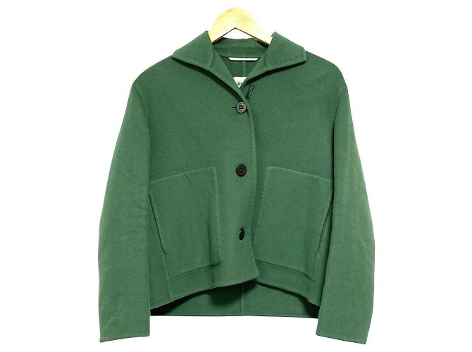 Hermès 34 100% Cashmere Jacket Green