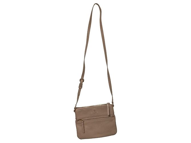 Bolsa de ombro em couro Kate Spade Bege