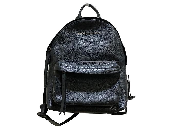 Autre Marque Ermanno Scervino Leather Backpack Black