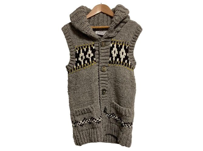 Autre Marque Dovetail handgestrickte Weste Braun