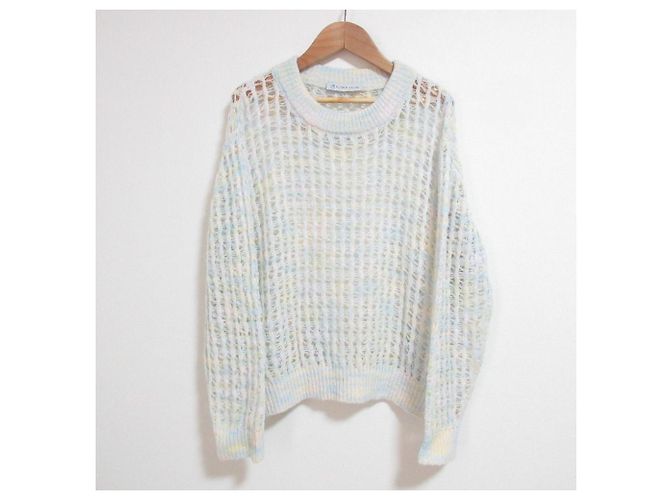 Autre Marque RUSKA VAUNI Low Gauge Baumwollpullover Blau