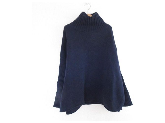 Autre Marque Jersey de punto de cuello alto AP STUDIO Azul Azul marino
