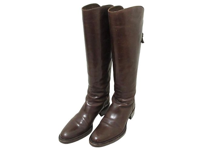 Autre Marque Botas longas de couro Sartore Marrom