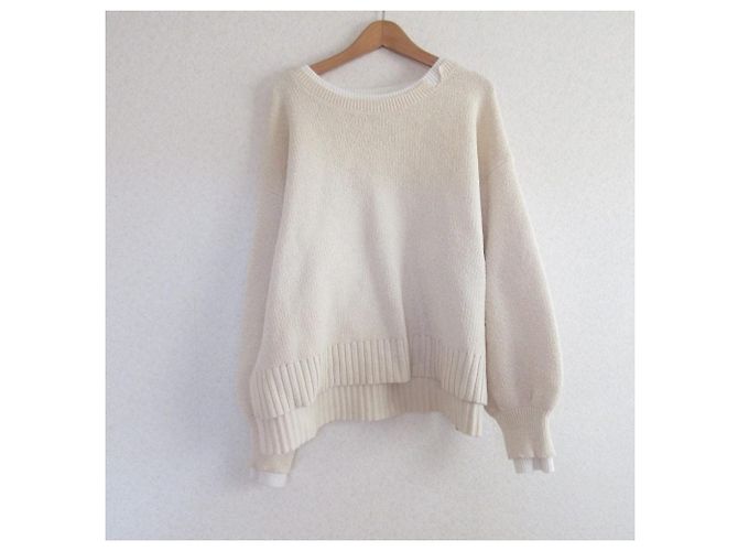 Autre Marque Simplicite Chenille Pullover Beige