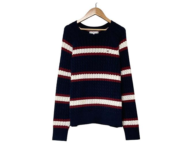 Autre Marque Camisola de malha Mini Cable em algodão Tommy Hilfiger Azul Azul marinho