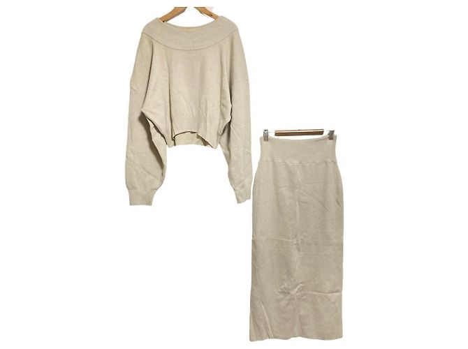 Autre Marque Snidel Asymmetrisches Strick-Set Beige