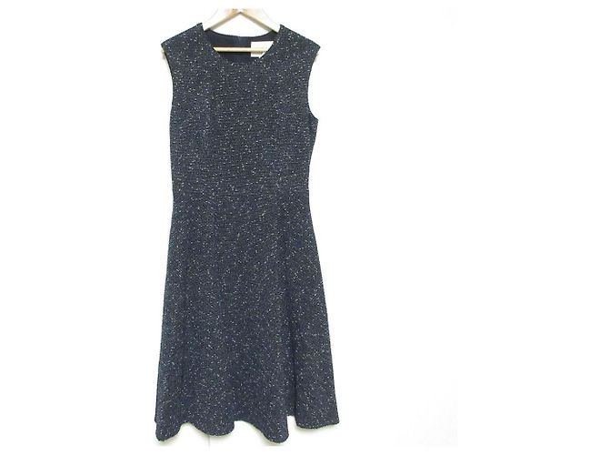 Autre Marque Vestido sem mangas em tweed Rene Azul Azul marinho