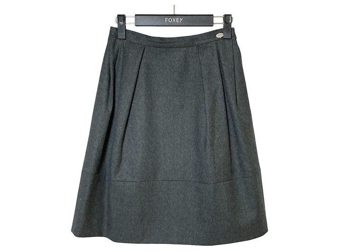 Autre Marque Jupe FOXEY Macaroon Chic Marron Gris anthracite