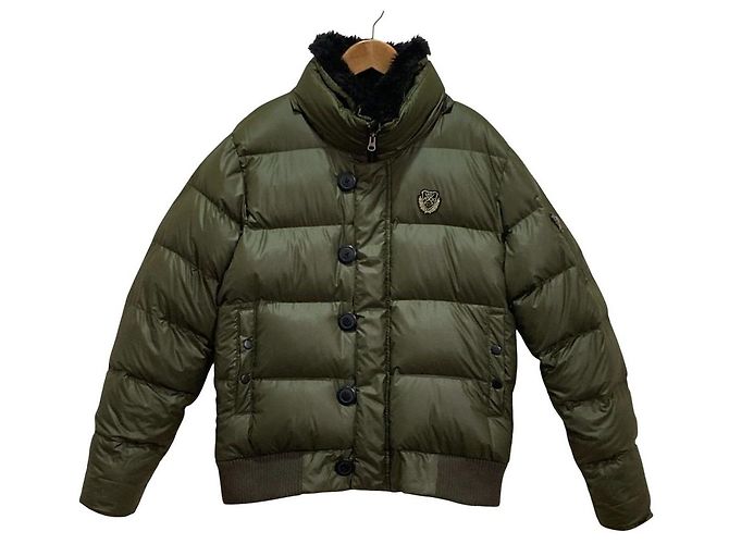 Autre Marque RUSS-K 2way Emblem Short Down Jacket Green Khaki