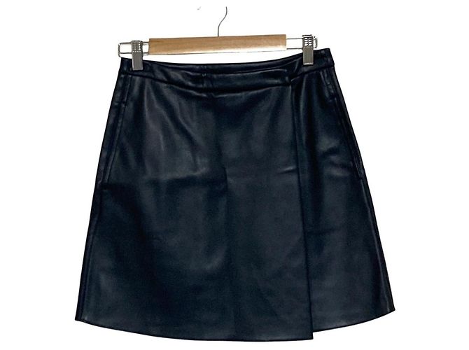 Max Mara Eco Leather Skirt Black