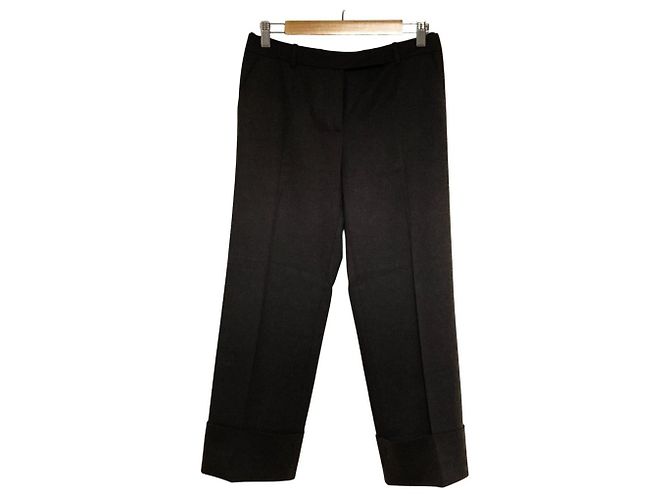 Céline Celine Wool Stretch Trousers Brown