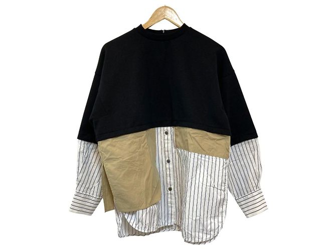 Autre Marque nagonstans asymmetry docking pullover Schwarz