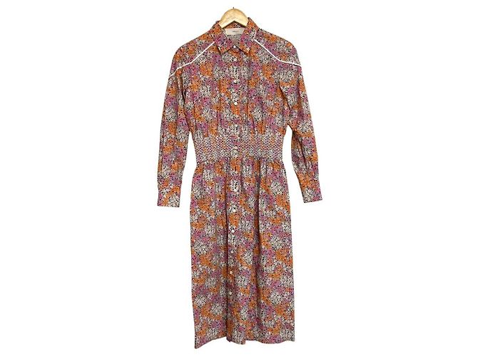 Autre Marque Vestido camisero largo con estampado floral CYCLAS Multicolor