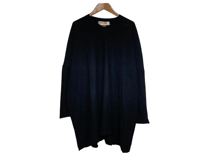 COMME des GARCONS Oversized Strickpullover mit V-Ausschnitt Schwarz