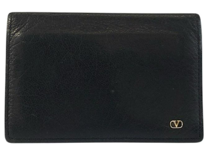 Valentino Garavani Leather Card Case Black