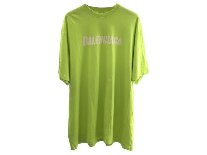 Camiseta de algodón Balenciaga CAPS Verde