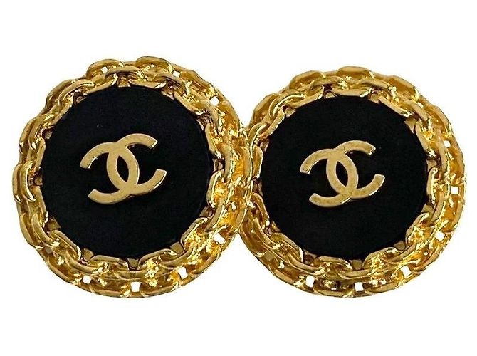 Boucles d'oreilles Chanel Coco Mark Doré