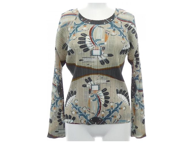 Autre Marque PLEATS PLEASE 2012 Indian Top Marrone