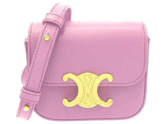 Céline Bolsa de Ombro Mini Claude em Pele de Bezerro Celine Dourado