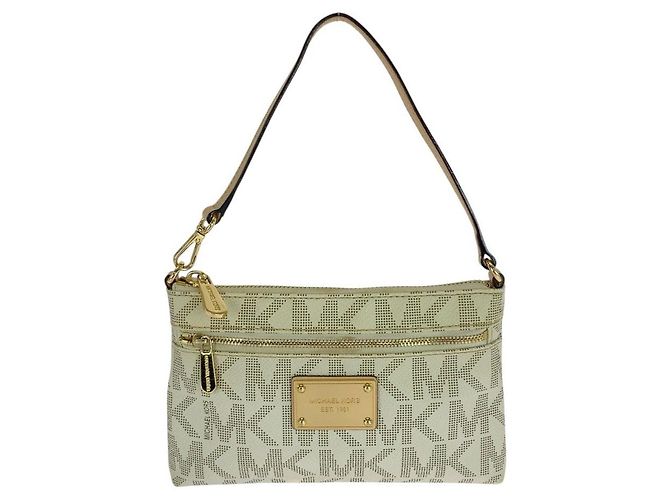 Bolso Michael Kors de PVC/Cuero Blanco roto