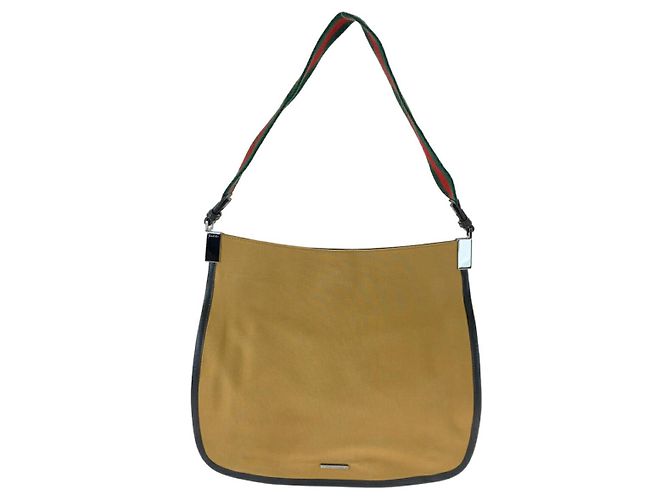 Bolsa 2way Gucci Sherry Line Canvas Bege