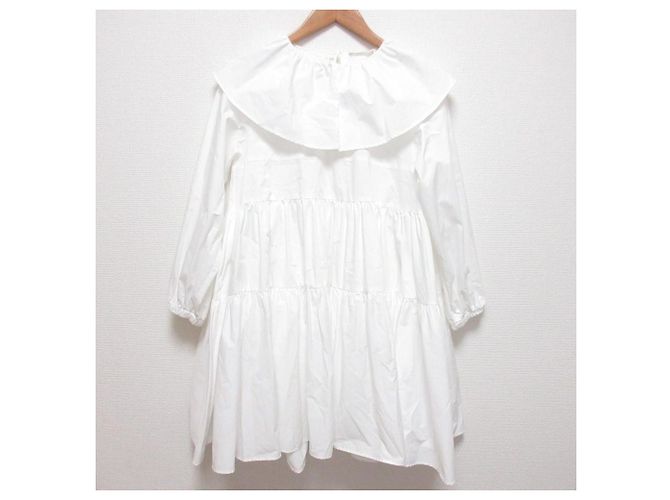 Autre Marque Túnica com camadas e gola com folhos yori Branco