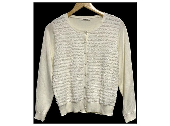 Autre Marque Cardigã de renda Ingeborg Branco Fora de branco