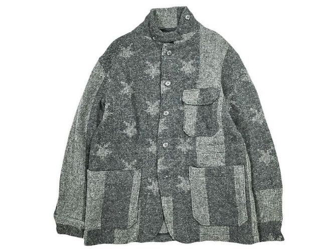Autre Marque Engineered Garments × WOOLRICH BENSON JACKET Wool Jacket Brown Dark grey
