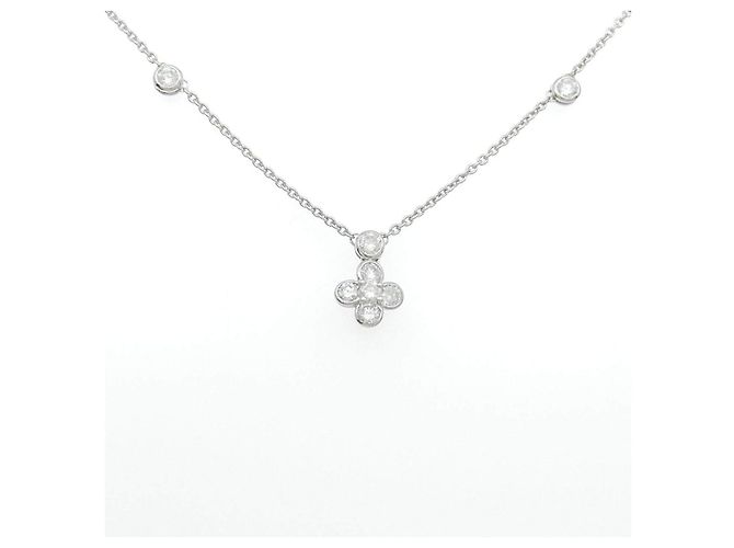 Autre Marque Colar de Diamantes PT900 PT850 Prata