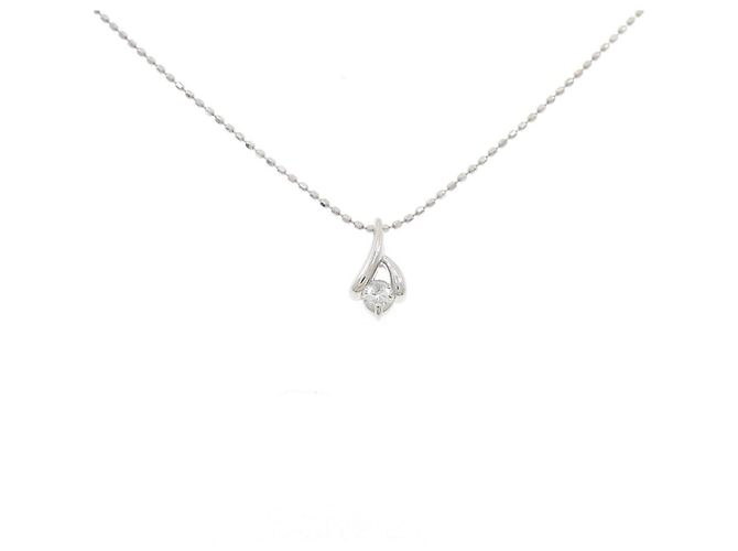 Autre Marque Collar de diamantes PT900 PT850 Plata