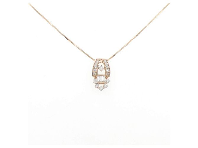 Autre Marque Diamantenhalskette Au750 Pink
