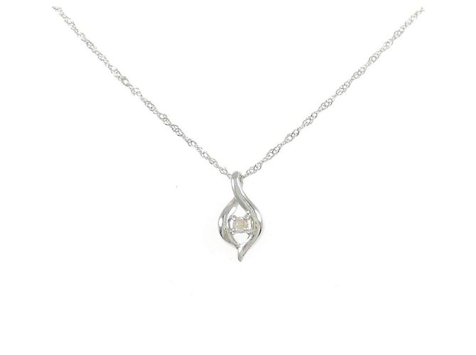 Autre Marque Platin-Diamant-Halskette PT900 PT850 Silber