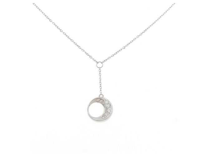 Autre Marque Colar de Pt850 e diamantes Prata